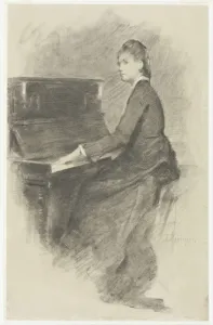 At the Piano, ca. 1887. Creator: Theodore Robinson
