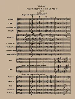 Pyotr Ilyich 1840 1893 Prints: The Piano Concerto No. 1, Op. 23 by Pyotr Tchaikovsky, 1875