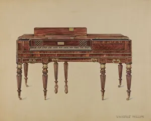 Pianoforte Prints: Piano Forte, c. 1936. Creator: Lawrence Phillips