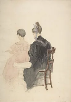 Cox David The Elder Gallery: A Piano Lesson, 1800-1859. Creator: David Cox the elder