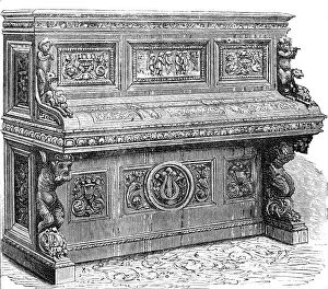 Pianoforte Prints: Pianoforte for Peninsular and Oriental steam-ship Paramatta, 1883. Creator: Unknown