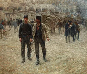 Piazza Caricamento a Genova, 1891. Creator: Nomellini, Plinio (1866-1943)