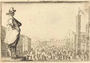 Piazza Collection: Piazza del Duomo, Florence, c. 1617. Creator: Jacques Callot