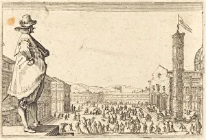 Piazza del Duomo, Florence, c. 1622. Creator: Jacques Callot Piazza del Duomo, Florence, c. 1622. Creator: Jacques Callot