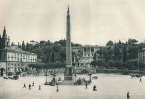 Piazza del Popolo and the Pincian Hill, Rome, Italy, 1927. Artist: Eugen Poppel