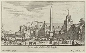 Silvestre Israel Prints: Piazza della Madono delle Popolo, 1640-1660. Creator: Israel Silvestre