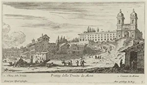 Silvestre Israel Prints: Piazza della Trinita de Monti, 1640-1660. Creator: Israel Silvestre