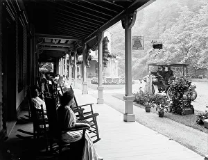 Rocking Chair Prints: Front piazza of the Kittatinny [House], Delaware Water Gap, Pa. ca 1905. Creator: Unknown
