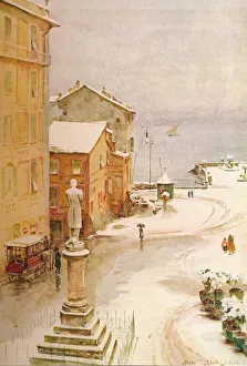 Artist In The Riviera Prints: Piazza Mazzini, S. Margherita, c1910, (1912). Artist: Walter Frederick Roofe Tyndale