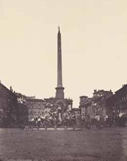 Piazza Navona Prints: Piazza Navona, Rome, 1850s. Creator: Unknown
