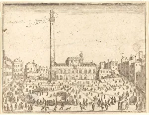 Siena Prints: Piazza Publicca, Siena. Creator: Jacques Callot