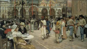 Basilica Collection: The Piazza of Saint Mark s, Venice, 1883. Creator: William Logsdail