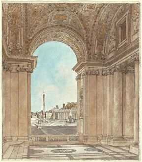 Palladianism Collection: The Piazza of Saint Peter's Seen through an Arch of the Basilica, 1778/1779