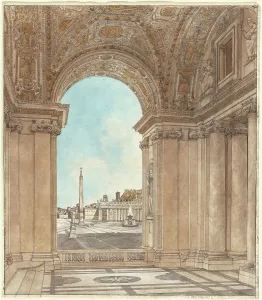 Palladian Prints: The Piazza of Saint Peter's Seen through an Arch of the Basilica