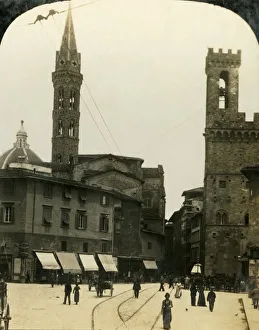 Bargello Prints: Piazza San Firenze, Florence, Italy, c1909. Creator: George Rose