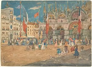 Piazza San Marco Collection: Piazza San Marco, 1898. Creator: Maurice Brazil Prendergast