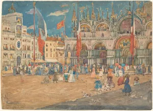 Canada Prints: Piazza San Marco, 1898. Creator: Maurice Brazil Prendergast