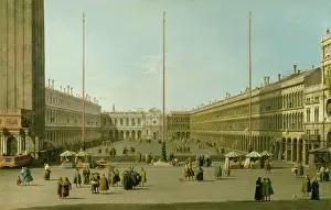 Campanile Prints: The Piazza San Marco, c1739. Creator: Canaletto