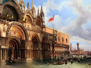 Milanese School Collection: The Piazza San Marco by high water