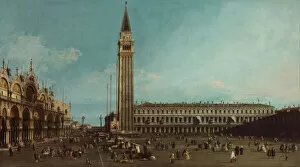 Art Gallery Of New South Wales Gallery: The Piazza San Marco, Venice, 1742-1745. Artist: Canaletto (1697-1768)