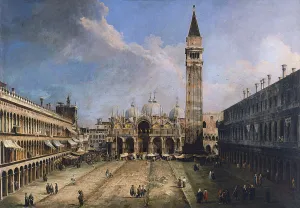 The Piazza San Marco in Venice, ca 1723-1724. Artist: Canaletto (1697-1768) The Piazza San Marco in Venice, ca 1723-1724. Artist: Canaletto (1697-1768)