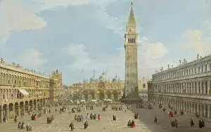 San Marco Prints: The Piazza San Marco, Venice, looking east towards the basilica