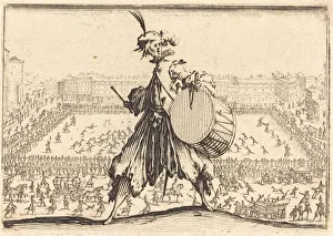 Piazza Santa Croce, Florence, c. 1617. Creator: Jacques Callot