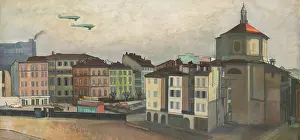 Piazza Santo Stefano di Milano, 1935. Creator: Penagini, Siro (1885-1952)