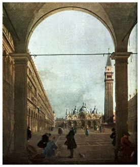 Images Dated 13th July 2009: The Piazza, Venice, c1756 (1956)