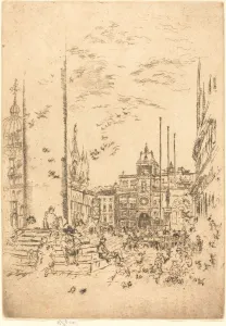 Piazetta Prints: The Piazzetta, 1880. Creator: James Abbott McNeill Whistler