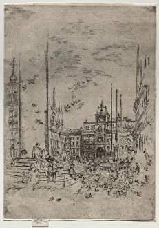 1834 1903 Prints: The Piazzetta, 1880. Creator: James McNeill Whistler (American, 1834-1903)