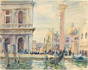 Basilica Collection: The Piazzetta, c. 1911. Creator: John Singer Sargent