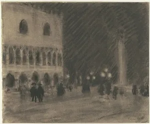 Vail Eugene Lawrence Prints: The Piazzetta, Venice, c. 1900-1920. Creator: Eugene Laurent Vail