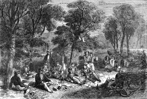 Crimea Ukraine Prints: A Pic-Nic in the Baltic - drawn by J. W. Carmichael, 1856. Creator: W Thomas