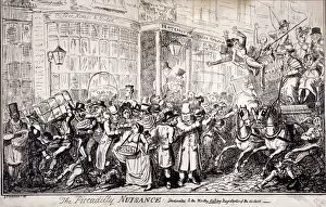 Coffee House Gallery: The Picadilly nuisance, London, 1818