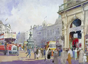 Piccadilly Collection: Piccadilly Circus, 1920. Artist: Edward Harry Handley-Read