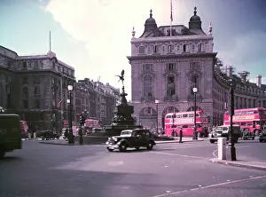 Fountain Prints: Piccadilly Circus, 1953. Creator: Arthur Charles Kirby Ware