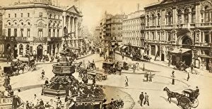 Odhams Press Ltd Gallery: Piccadilly Circus - The Hub of the Universe: The Centre of the World, 1900, (1933)