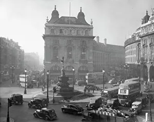 Fountain Prints: Piccadilly Circus, London, c1955. Creator: Arthur Charles Kirby Ware