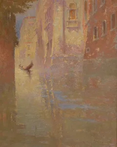 Gondolas Prints: Piccolo Canale in Venice. Creator: William Anderson Sherwood