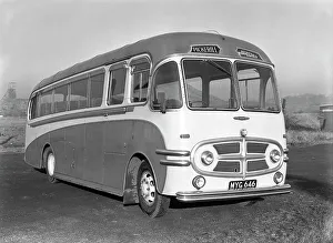 Commer Prints: Pickerills Commer coach, Darfield, near Barnsley, South Yorkshire, 1957. Artist