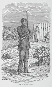 Nypl Prints: On picket duty, 1902. Creator: Unknown