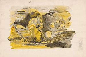 Potatoes Prints: Picking potatoes, around 1940. Creator: Arnold Peter Weisz-Kubincan
