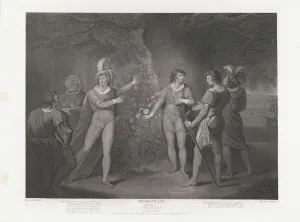 Picking of the Red and White Roses (Shakespeare, King Henry the Sixth, Part 1, Act 2, Scene 4), first published 1795; reissued 1852 Lancastrian Gallery: Picking of the Red and White Roses (Shakespeare, King Henry VI, first published 1795; reissued 1852)