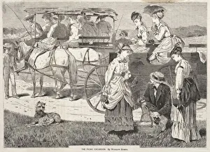 Winslow Homer American Prints: The Picnic Excursion, 1869. Creator: Winslow Homer (American, 1836-1910)