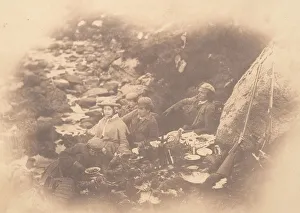 Ross Hartio Prints: Picnic Near a Stream, ca. 1856. Creator: Horatio Ross