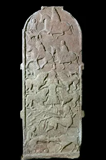 Centaur Prints: Pictish cross-slab showing Pictish horsemen and centaurs, 7th century