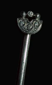 Pictish Silver Handpin from the Norries Law Hoard