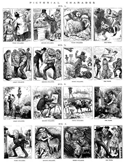 Water Amenities Prints: Pictorial Charades, 1883. Creator: Unknown