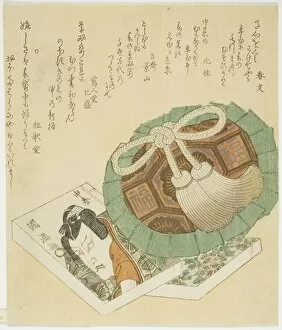 Picture Books and Coin Purse, 1824. Creator: Utagawa Kunimitsu